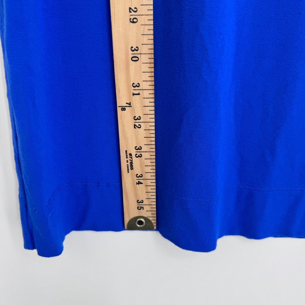 Lilly Pulitzer Sophie UPF 50 Shift Dress Womens M Blue 3/4 Sleeve Gold Button - Picture 9 of 11